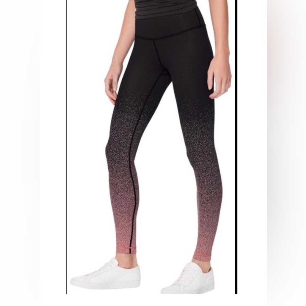 Lululemon Wunder Under Hi-Rise Tight Ombre Black Yum Yum Pink